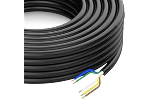 DOAUTO Enough 50 Foot Long Heavy Duty Enough 14AWG 5 Way Round Conductor Wiring RV Trailer Cord Harness Wire, 5 Individually Flexible PVC RV Tow Hitch Caravan Hook-Up Cable