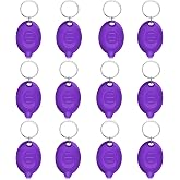 Daemson Mini UV Keychain Flashlight, Portable Black Light (12PCS) | 12 Lumen Ultra Bright Tiny Flashlight, Small Keychain Flashlight for Stain Detection &amp; Scorpion Finder, Battery Included