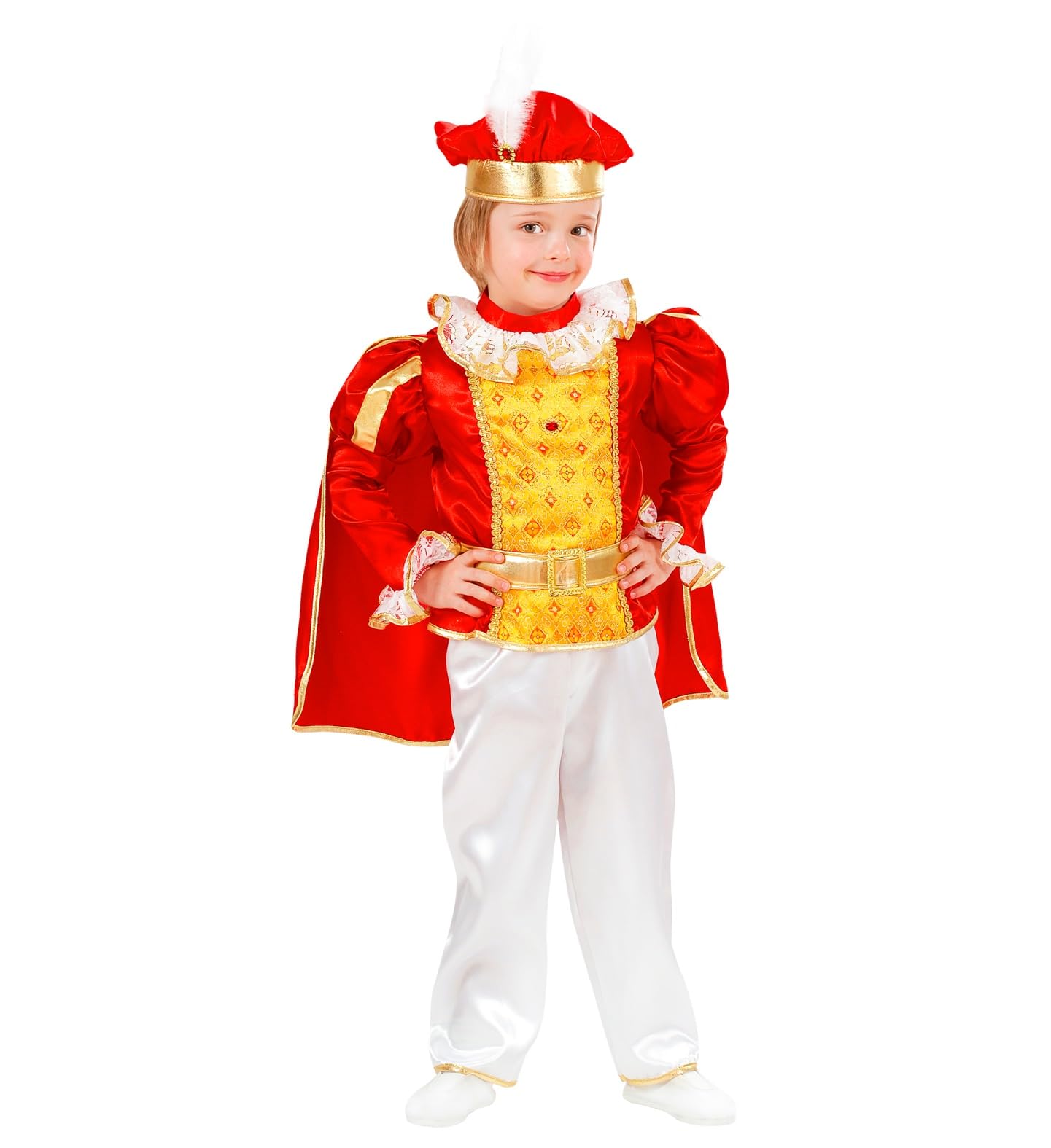 WIDMANN 36915 Children's Princess and Principles Costume 116 cm / 4-5 Years Multi-Coloured