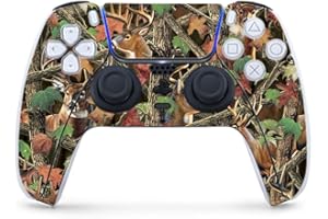 MightySkins Gaming Skin for PS5 / PlayStation 5 Controller - Buck Camo | Protective Viny wrap | Easy to Apply and Change Styl