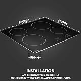 Baridi 4 Zone Ceramic Hob 5 Function Oven and Angled Cooker Hood Bundle view 6