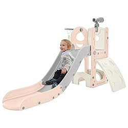 Virubi 5 in 1 Toddler Slide Playset, Climbing Toys