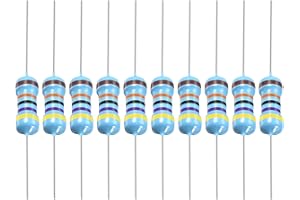 YOKIVE 50 PCS Metal Film Resistors, 470K Ohm Resistor with 1/2W 1% Tolerance, Lead, Good for DIY Electronic Projects (5 Color