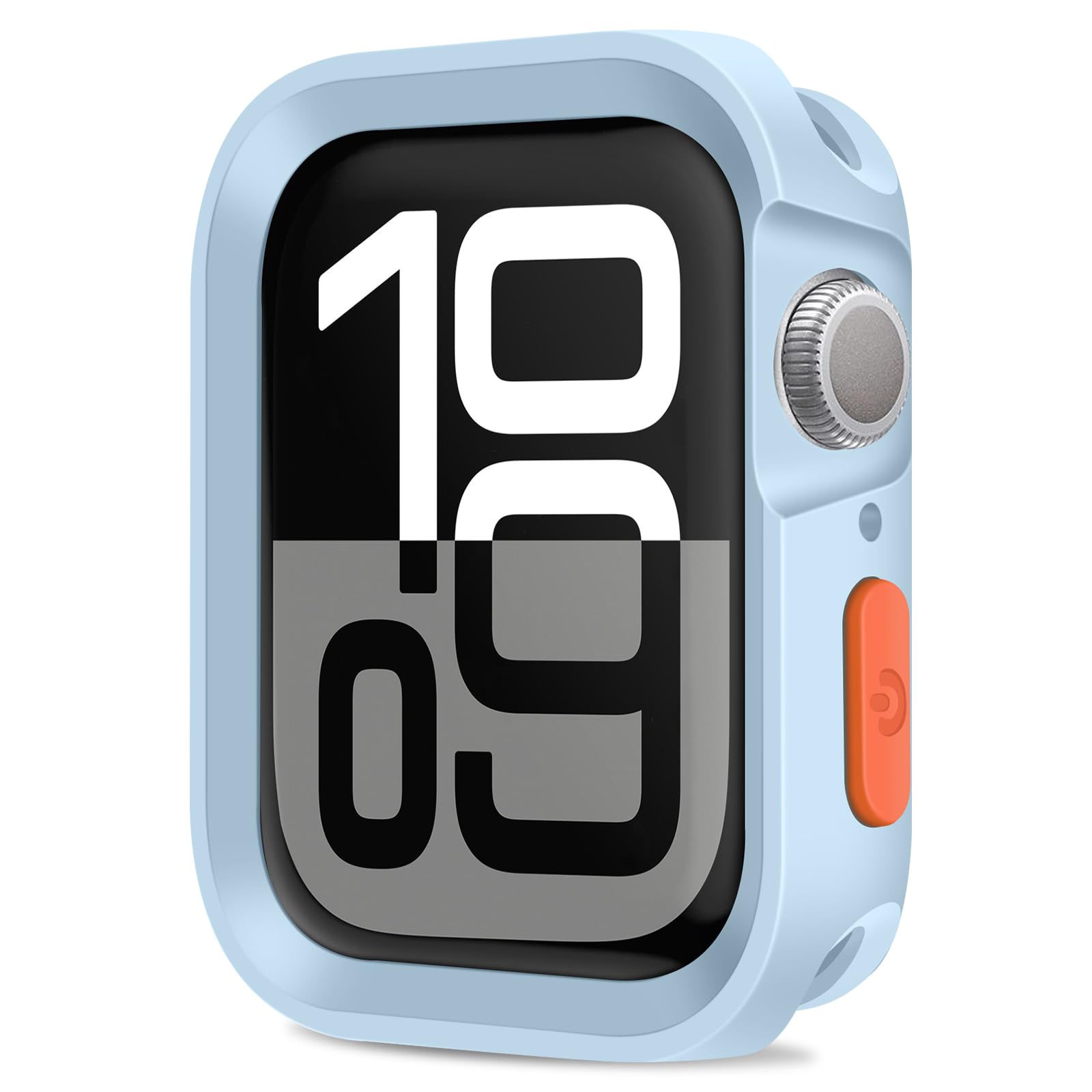 Amizee Rugged Case Compatible with Apple Watch Case Series 11/10 42mm, Soft TPU Shockproof Bumper Drop Proof Protective Cover Compatible with iWatch - Light Blue