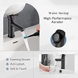 Peppermint Black Matte Bathroom Basin Mixer Tap Single Lever Faucet view 3