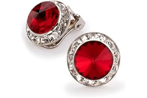Star Light Crystal Jewelry | Colorful Rhinestone Clip On Earrings for Dance, Pageant, Prom, Performance, Wedding, or Special Event