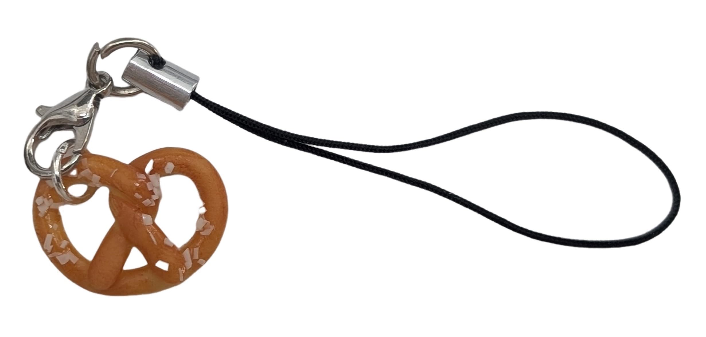 Miniblings Pretzel Mobile Cell Phone Charm Pendant Munich Bun Baker Oktoberfest Salt