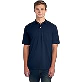 Jerzees Men's Pocket Short Sleeve Polo Shirts, Dri-Power, Sizes S-5X