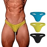 Evankin Mens Sexy Soft Underwear Male Bulge Pouch Thong Briefs Stretch Cotton G-Strings Athletic Supporter