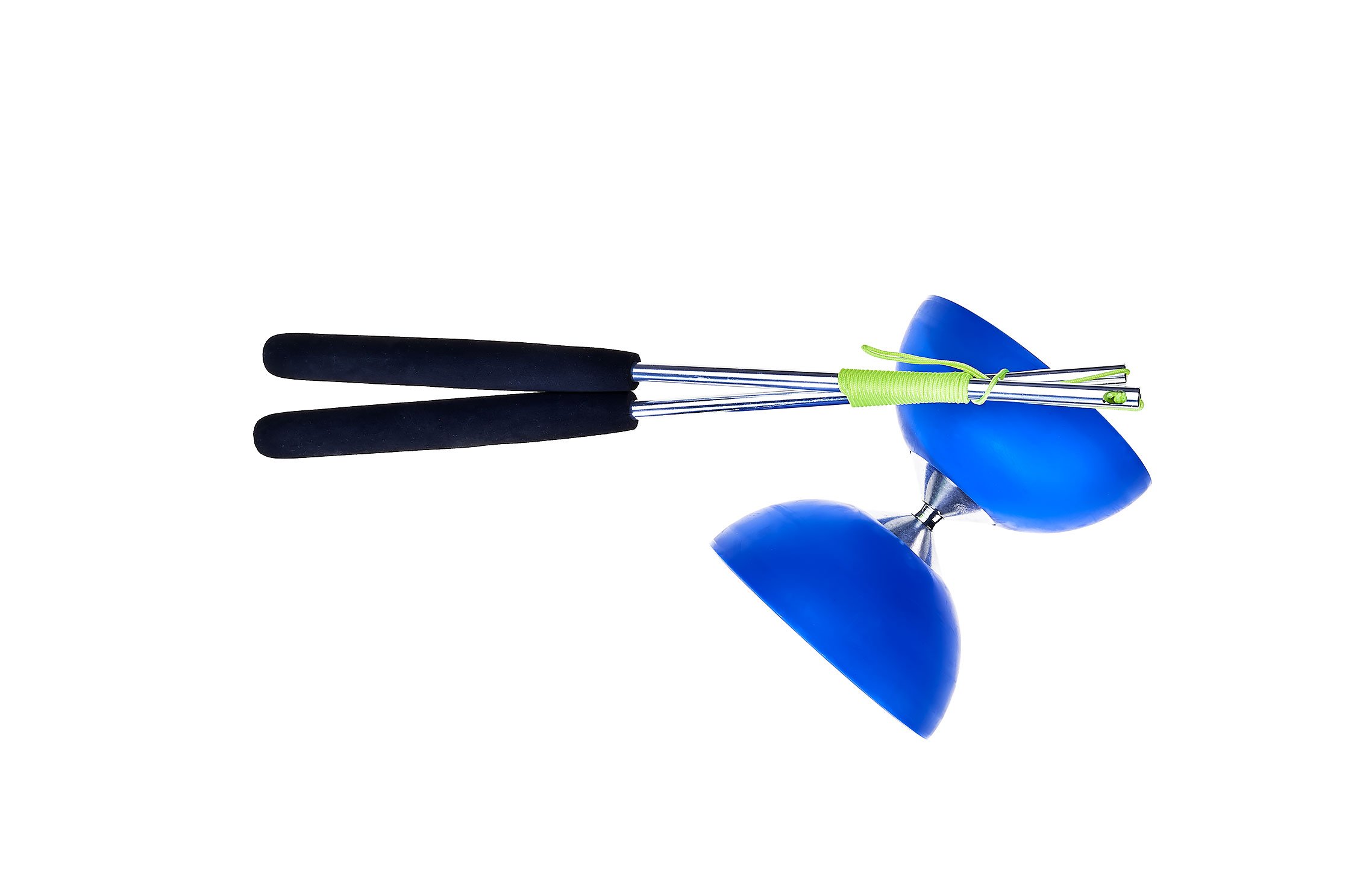 EUREKA 515703 Acrobat 105 Rubber Diabolo with Aluminum Hand Sticks, Blue