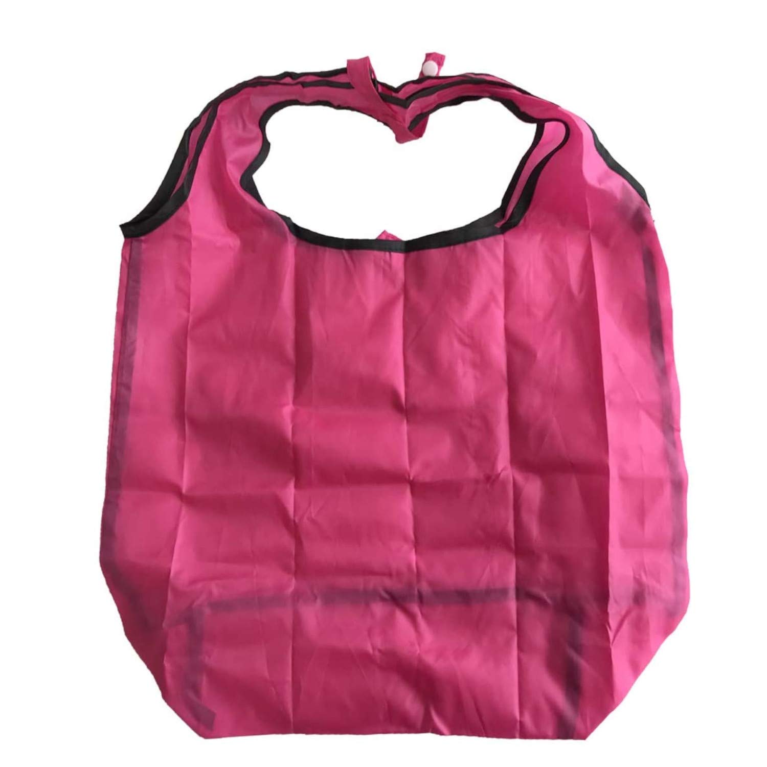 大和物産 エコバッグ 携帯用マイバッグ (ピンク) 62257 | レジ袋 折りたたみ コンビニバッグ 軽量 ショッピングバッグ コンパクト コンパクト 小さい シンプル マチつき ボタン止め 約横42×縦35×マチ16cm商品画像