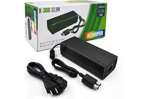 Lyyes Power Supply for Xbox 360 Slim, AC Adapter Replacement for Xbox 360 Slim Console