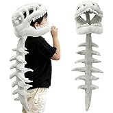 Spinosaurus Plush Dino Outfit 3D Skull Headpiece with Plush Spine Wearable Dinosaur Skeleton Great for Dress-Up