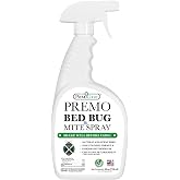 Premo Guard Bed Bug &amp; Mite Killer Spray &ndash; University Tested 100% Kill Rate | Natural, Safe for Bedding, Furniture, Fabrics, and Clothing, Non Toxic, Stain &amp; Scent Free, Child &amp; Pet Safe