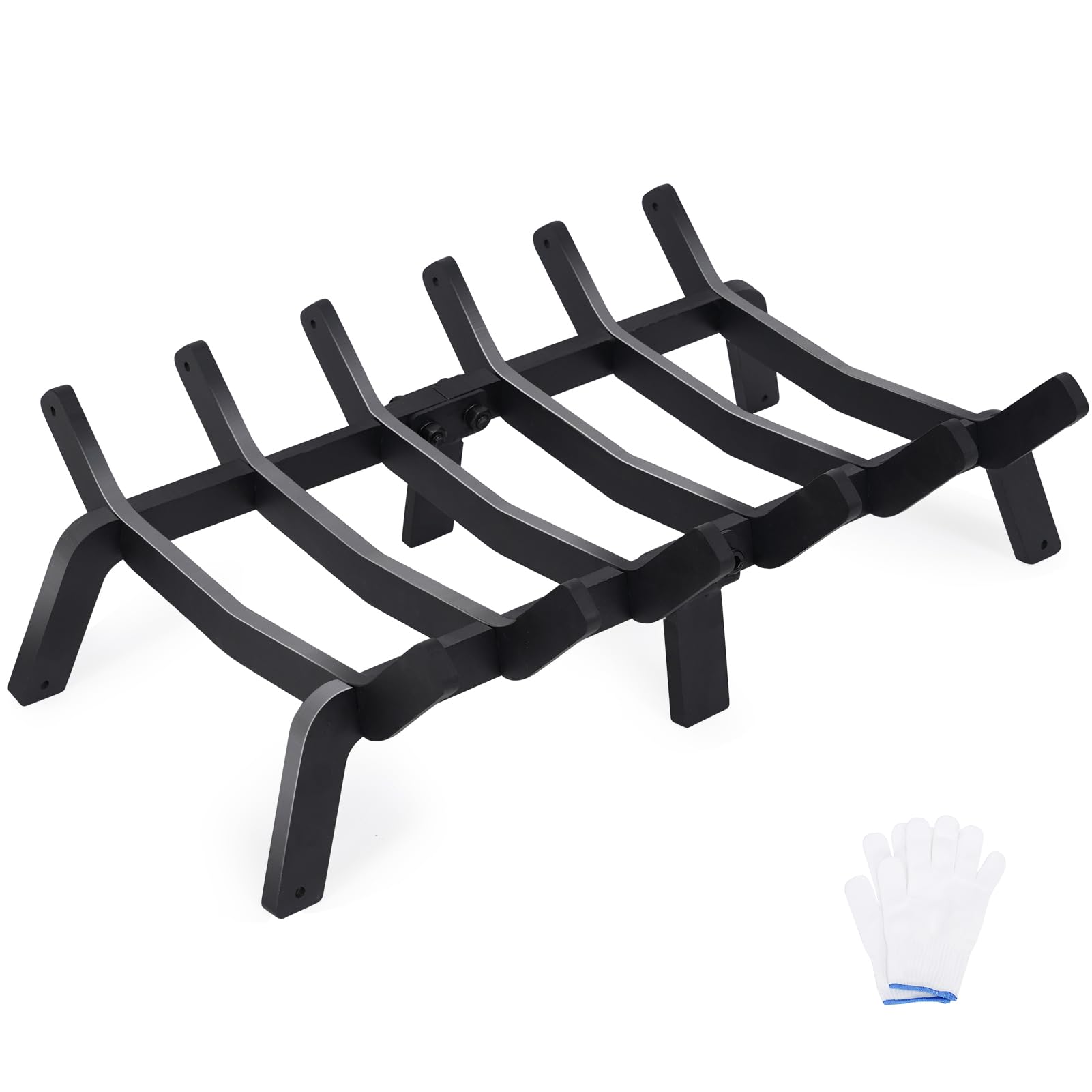 Photo 1 of Fireplace Grates 20 Inch - Heavy Duty Steel Fireplace Rack | Fireplace Log Holder for Indoor & Outdoor | Fire Place Grate| Fireplace Racks for Inside Fireplace| Large Firewood Grate| Easy Assembly