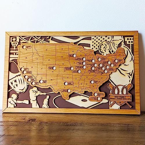 Personalized Mlb Ballpark Map Signs,Wooden Ballpark