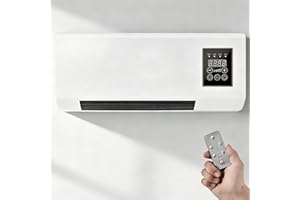 2000W Portable Air Fan, Quiet Wall-Mounted Heater with Remote Control, 2 In 1 Smart Cold and Hot Air Conditioners with 8-Hour