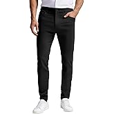PLEPAN Men's Slim Fit Stretch Dress Pants 5 Pocket Comfort Slacks Tapered Trousers with Expandable Waist