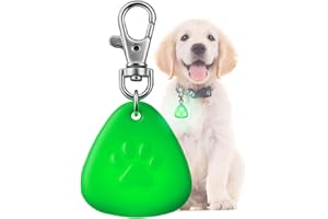 QUELIEN LED Dog Safety Pendant, Night Visibility, Durable, Long Battery Life, Easy Clip-on for All Dogs,Green