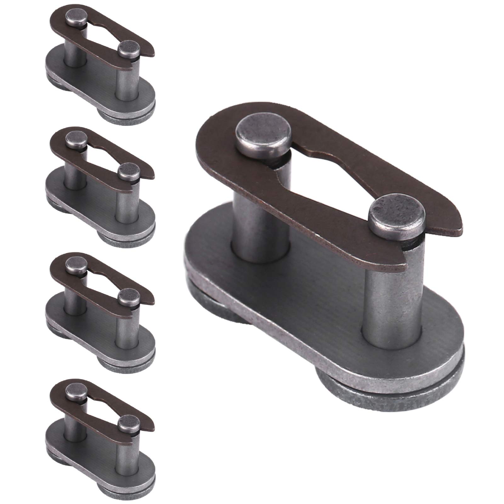 Motorbike Chain Link, Split Link for Motorbike, 5 Pcs 415 Drive Chain Master Connector Link Carbon Steel Connecting Chain Joint Link for Motorcycle Dirt Bike Scooter Motorbike Motocross