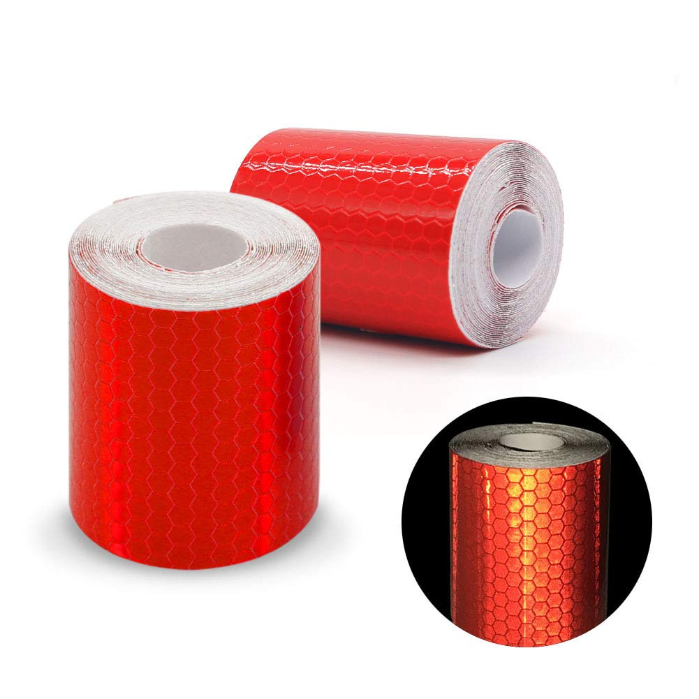 2pcs 3m*50mm High Intensity Prismatic Reflective Safety Tape Vinyl Roll Self-Adhesive Security Marking Tape