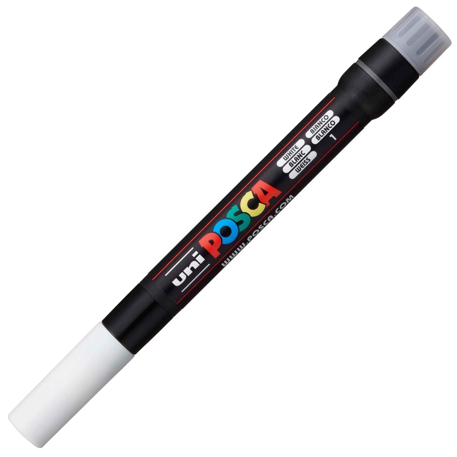 Posca UNI PCF-350 BRUSH TIPPED MARKER PEN - WHITE