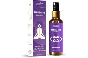 Third Eye Chakra Natural Mist by Aromafume | 100ml/3.3 fl oz | Ajna | Aromatherapy Spray for Chakra Balance | Rose & Juniper 