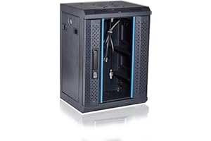 KENUCO SOHO Mini 10'' Rack for 10'' Patch Panels, Shelves, SOHO Active Components | Fan Not Included | NOT for 19'' Rack | 9U