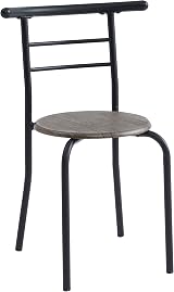 mcc direct Dining Table and Chairs Set Barley Grey Metal Wood Effect view 4