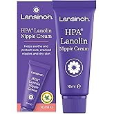 Lansinoh HPA Lanolin Nipple Cream for sore nipple &amp; cracked skin, 100% natural single ingredient, breastfeeding essential, tasteless, odourless, hospital bag, moisturising, 10ml