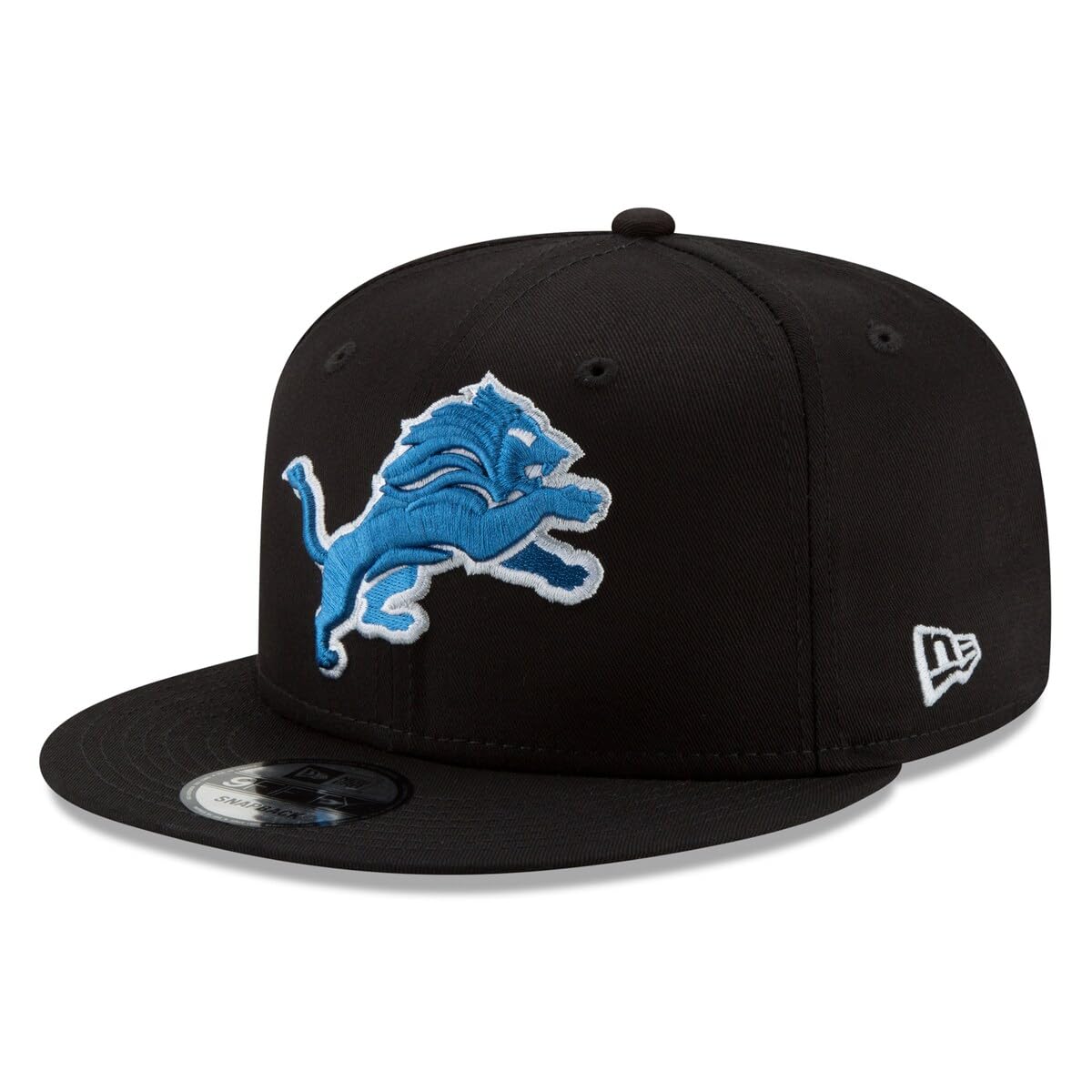 New Era NFL 9FIFTY Adjustable Snapback Hat Cap One Size Fits All (Detroit Lions Black) Image