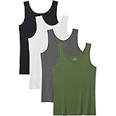 Knuffnee Basic Tank Tops for Women Undershirt Sleeveless Layering Tank Top 4 Pack