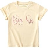 Big Sister Shirt for Toddler Baby Girls Announcement T-Shirt Sibling Reveal Tee Tops Outfits Clothes 1-5t