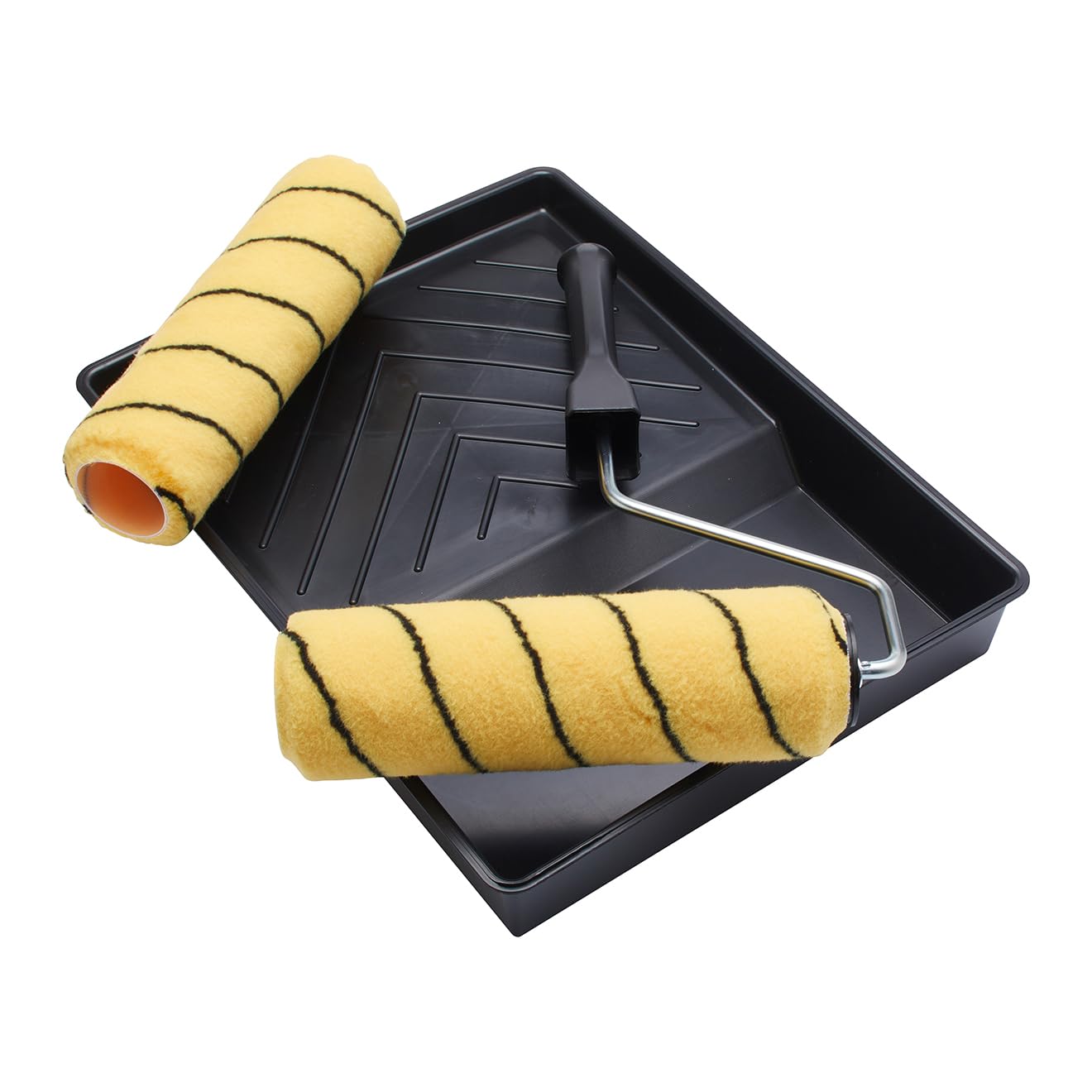 ProDec 9" Paint Roller Set for Emulsion & Masonry Paint - 2X Medium Pile Sleeves, Frame & Tray, Roller Sets for Painting Walls and Ceilings with Emulsion