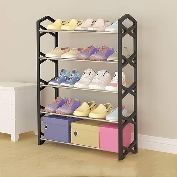 WEWE Plástico Zapatero,Entrada Almacenamiento Pie Durable Zapateros