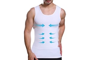 Lgtfy Mens Slimming Body Shaper Vest, Gynecomastia Compression Shirts, Tummy Control Undershirts - Change in Seconds