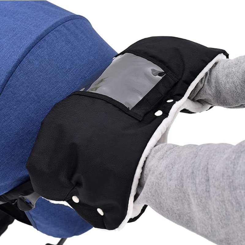 DZOZO Stroller Fleece Hand Muff Pram Hand Muff Pram Hand Warmer Pushchair Gloves Hand Gloves Stroller Mittens Baby Stroller Gloves Pushchair Hand Warmer Gloves Universal Stroller Handmuff