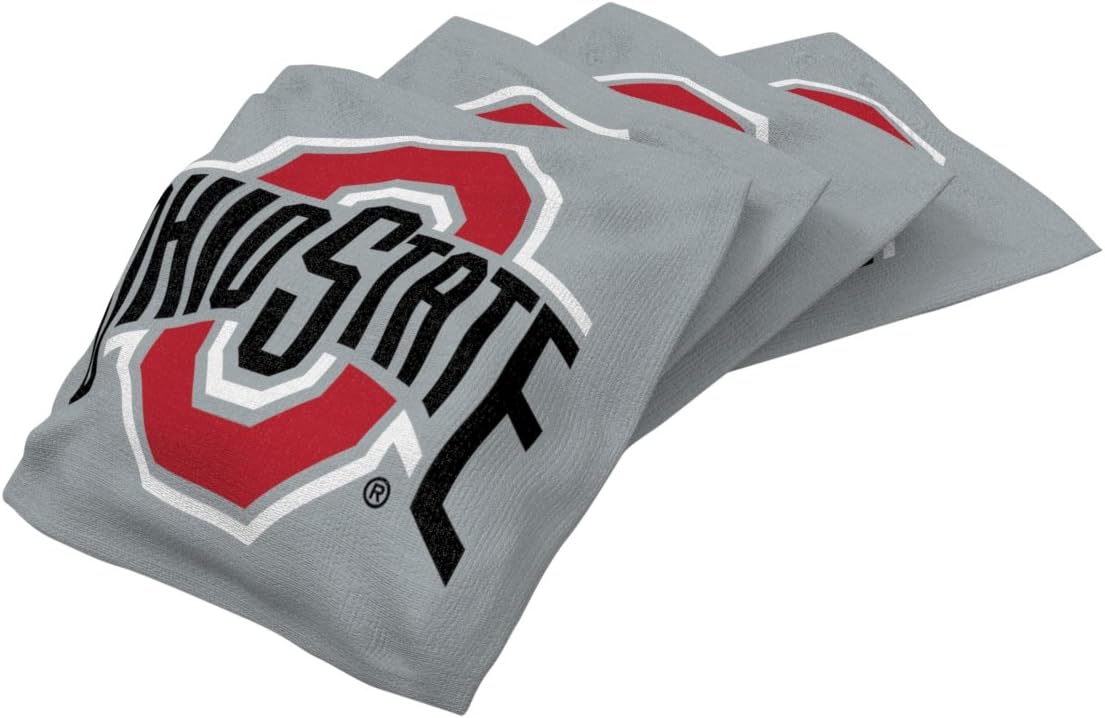 Wild Sports unisex NCAA College Ohio State Buckeyes Gray Authentic Cornhole Bean Bag Set (4 Pack), 16 oz : Sports & Outdoors
