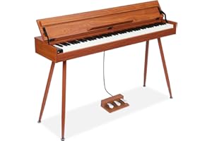 FGFDKHGE 88 Key Weighted Digital Piano,Wooden Electric keyboard Piano Transforms Between Desk and Vanity,Full-size Piano keyboard with Hammer-Action for Beginners with Triple Pedal,Supports USB-MIDI Connecting