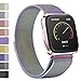 iGK Milanese Replacement Bands Compatible for Fitbit Versa, Stainless Steel Milanese Loop Metal Mesh Bracelet Unique Magnet Lock Wristbands Colorful Small