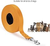 Vivifying 32ft Dog Training Lead Nylon Leash 10m Orange Padded Handle view 5