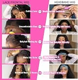Romface 16 Inch Kinky Curly Human Hair Wig 180% Density Afro Black Glueless view 6
