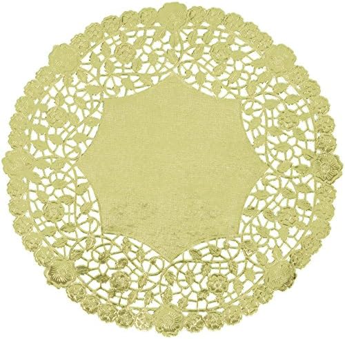 10 Inch Gold Foil Lace Doily - Set of 50 Paper Gold Foil Doilies