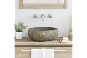 Wash Basin,Bathroom Sink Stone Basin with Drainage Hole Use for Bathroom, Washroom, Powder Room