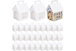 Adopt a Puppy Party Favors, 30 Pcs DIY Blank House Party Favor Boxes with Window for Dog Adoption Supplies, Pets Themed Decor