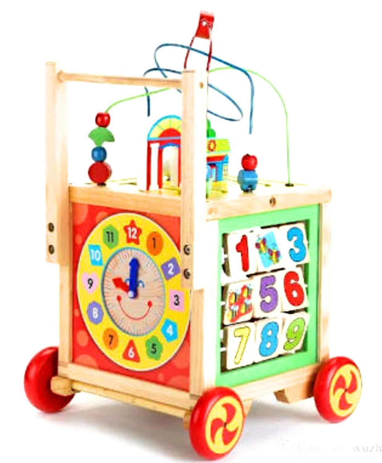 wooden activity cube walker
