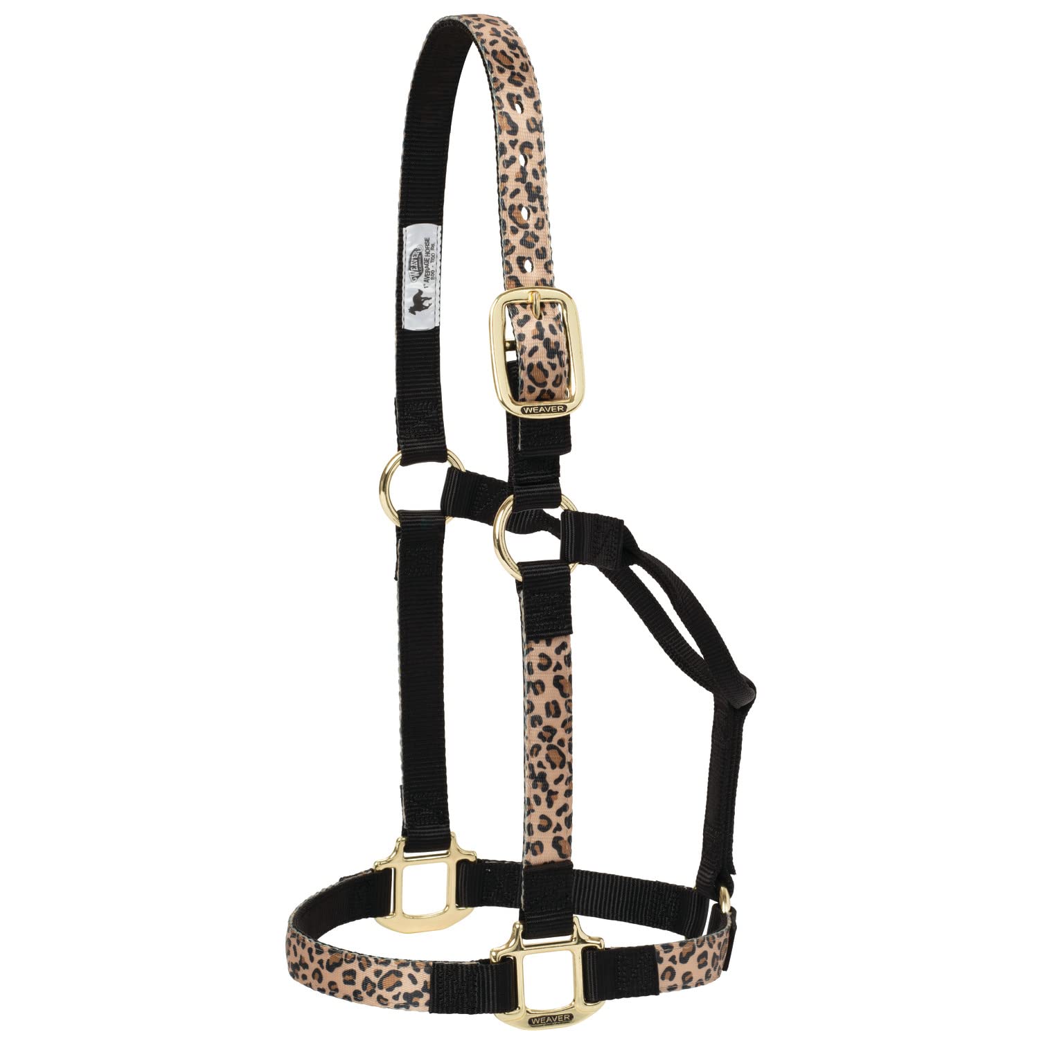 Weaver Leather Unisex's Pattrnd Non-adj Sm Hltr, Leop Halter, Leopard, S