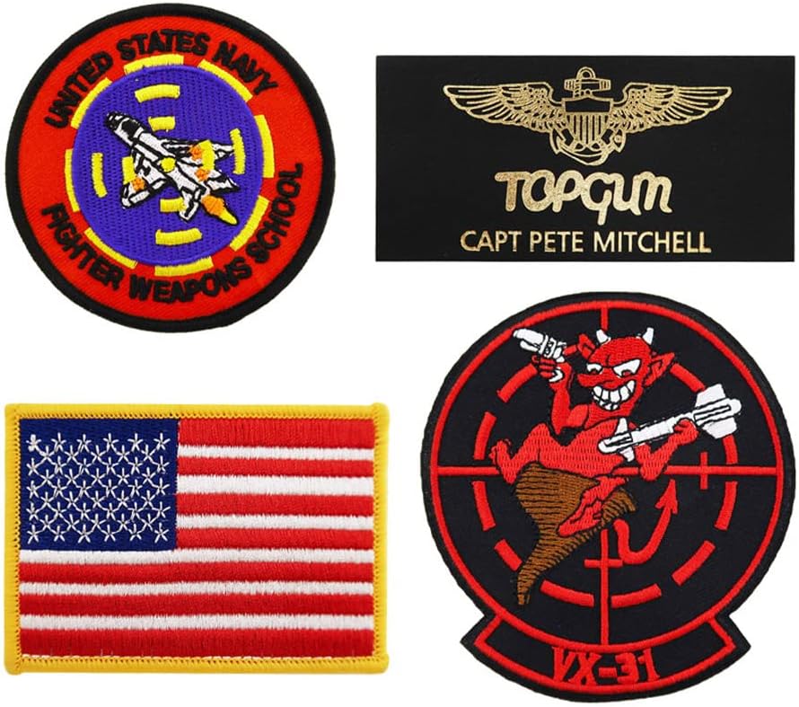 Mixed Media - Halloween Costumes New Air Force US Flag Embroidered iron on Patches