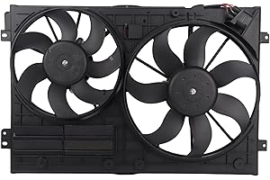 MISIOEK Engine Radiator Cooling Fan Fit for VW Jetta City,Passat,Golf,Golf R,Tiguan,Beetle,CC,Eos,GTI,R32,Audi A3,A3 Quattro,TT,TT Quattro,Replace 1K0959455DT 620805