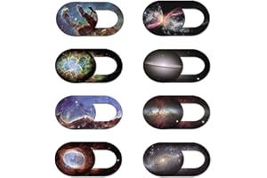 Laptop Camera Cover Slide 8 Pack Space Photos, Webcam Cover Slide Phone Camera Cover, FadyRaye Ultra-Thin Computer Camera Cover Slide Blocker Slider Fits iPhone MacBook Laptop, Desktop, PC, Tablet